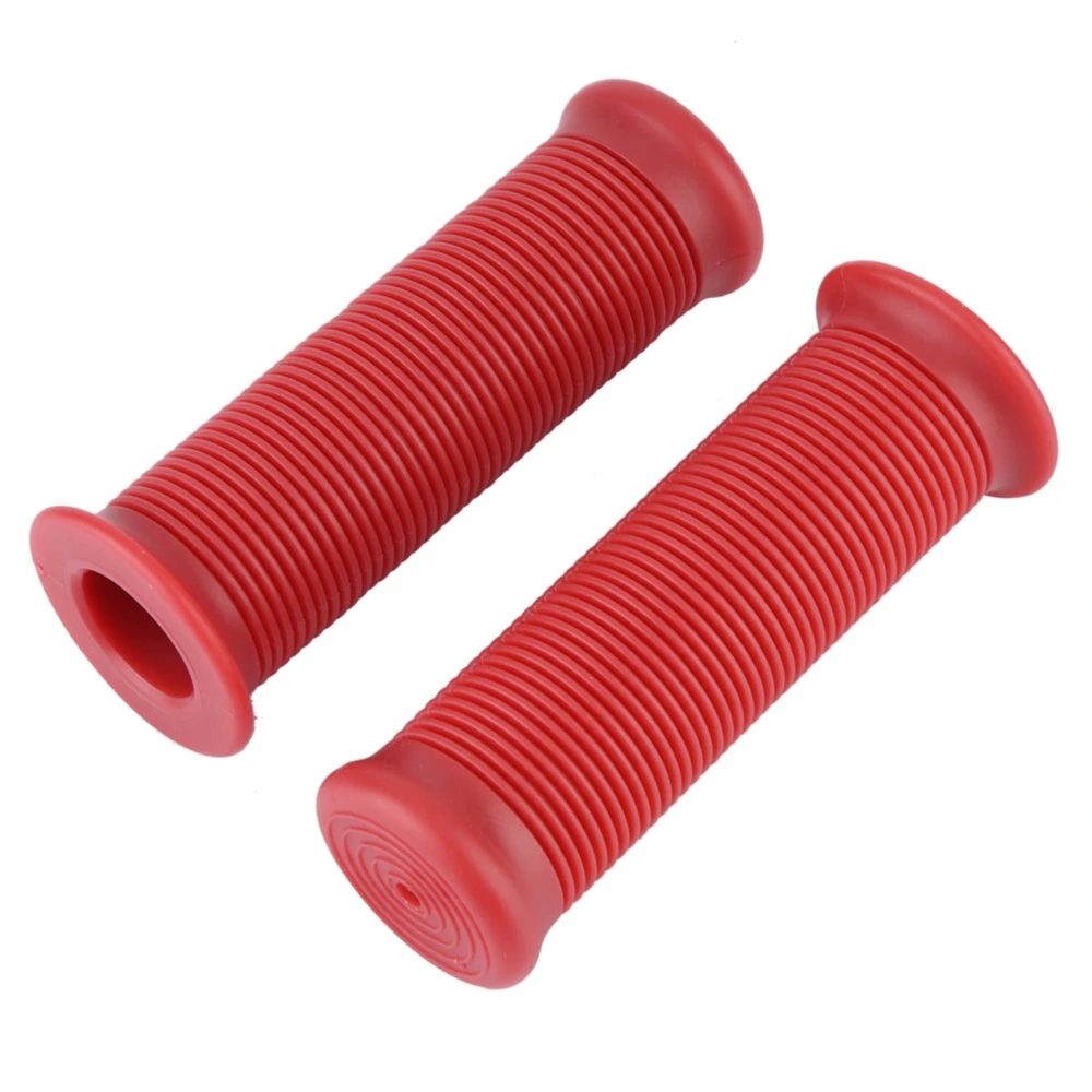 Pair of 1inch 25mm / 1.1inch 28mm Universal Motorcycle Vintage TPU Handle Handlebar Grip Red