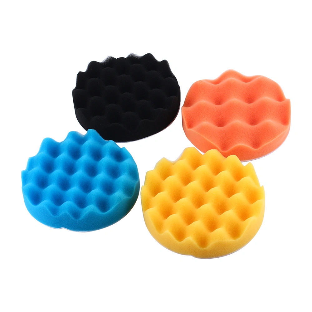 4Pcs 6 inch Car Polishing Sponge Foam Pads Buffing Wax Polisher Set