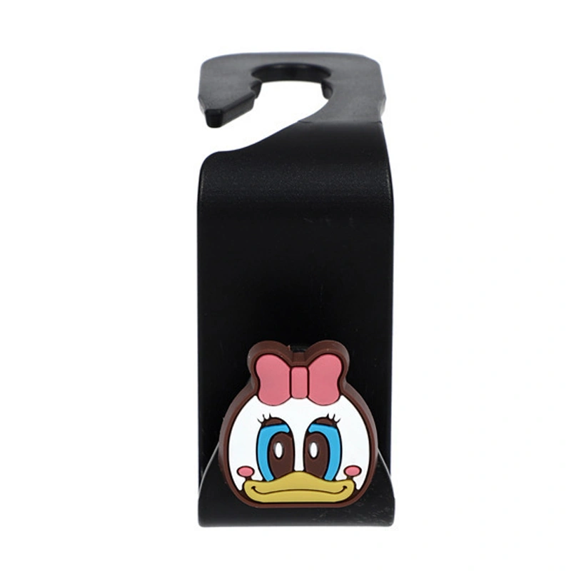 Car Back Seat Headrest Hook Hanger Storage Organizer Cute Pattern for Coats Umbrellas Grocery Bags Handbag Tablet Pink Duck