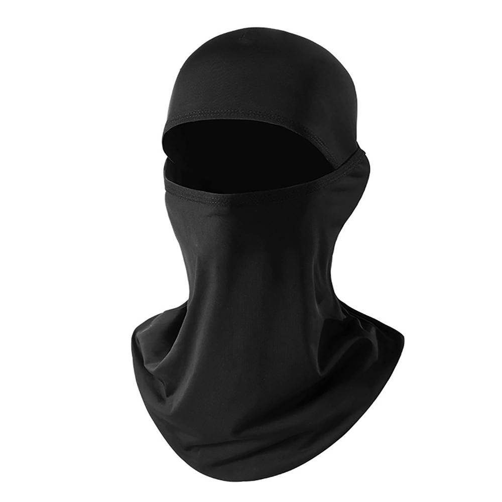 Sunscreen Headgear Viscose Filament Elastic Riding Motorcycle UV Protection Headgear for Men Women XTJ09 Black