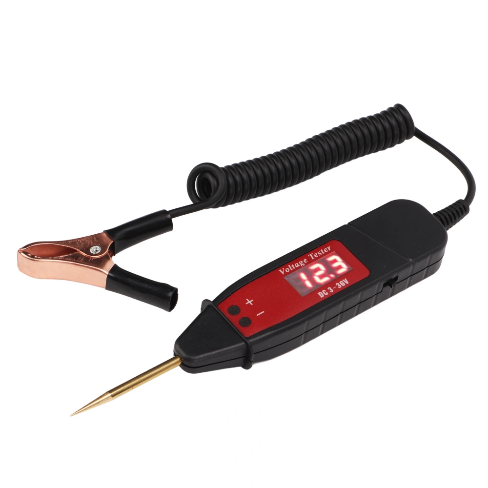 Car Electric Circuit Tester Pen LCD Digital Display Voltage Probe Detector DC3‑36V for Vehicle Maintenance