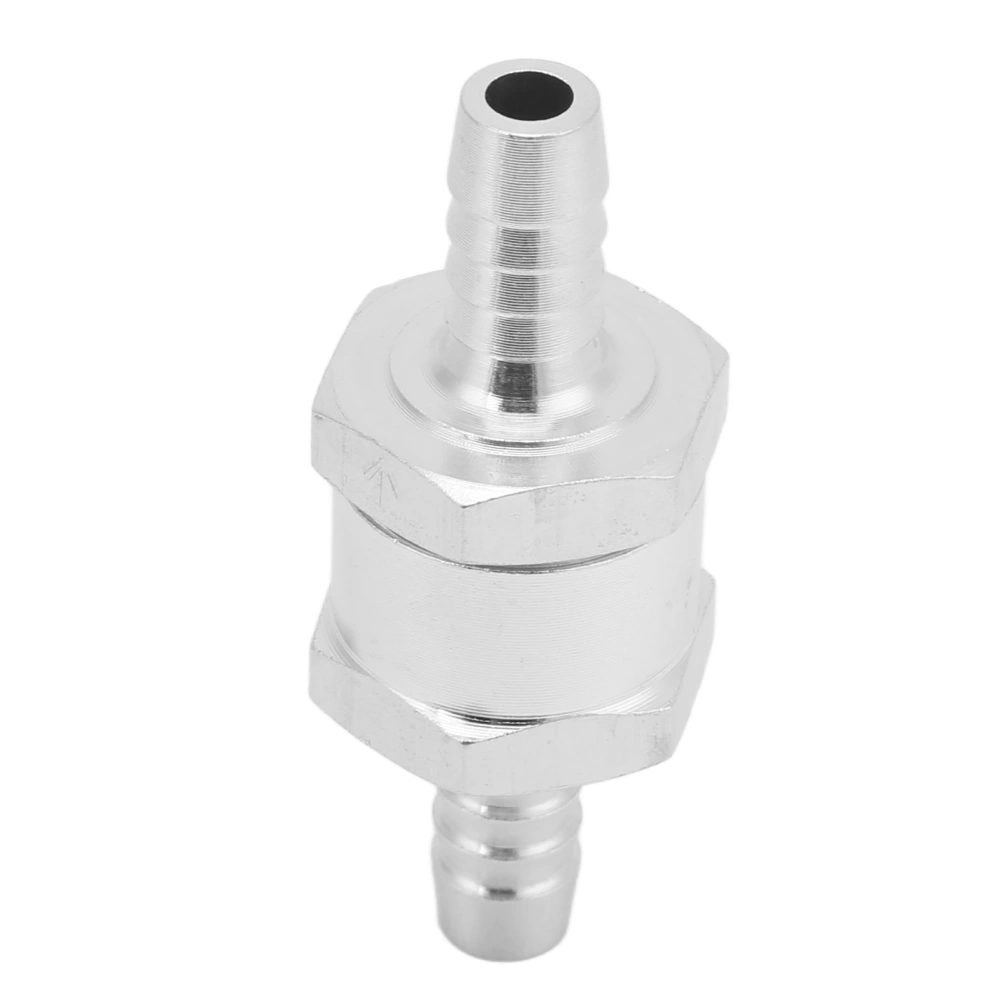 Non Return One Way Check Valve Aluminum Alloy Universal for Fuel Gasoline Oil Petrol Diesel Water8mm/0.32in