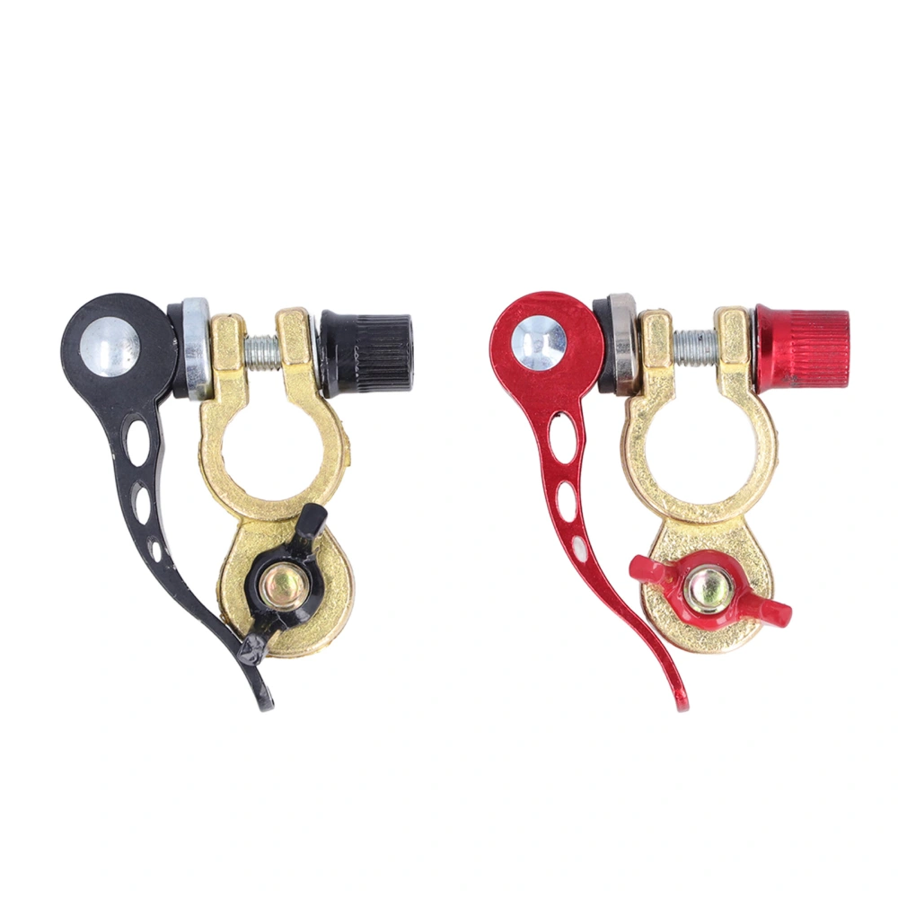 2pcs Universal Copper Battery Terminal Clamp Connectors Quick Release Disconnect for Car