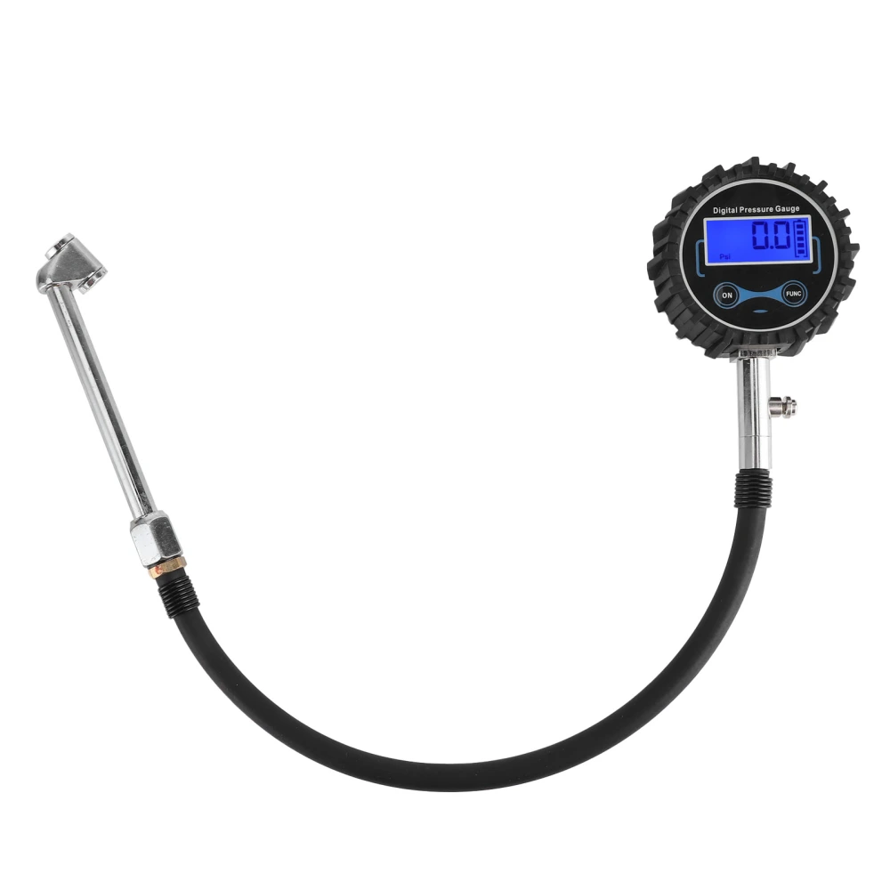 3‑200PSI Tire Inflator Digital Pressure Gauge LCD Display Universal for Car Motorcycle Trucks