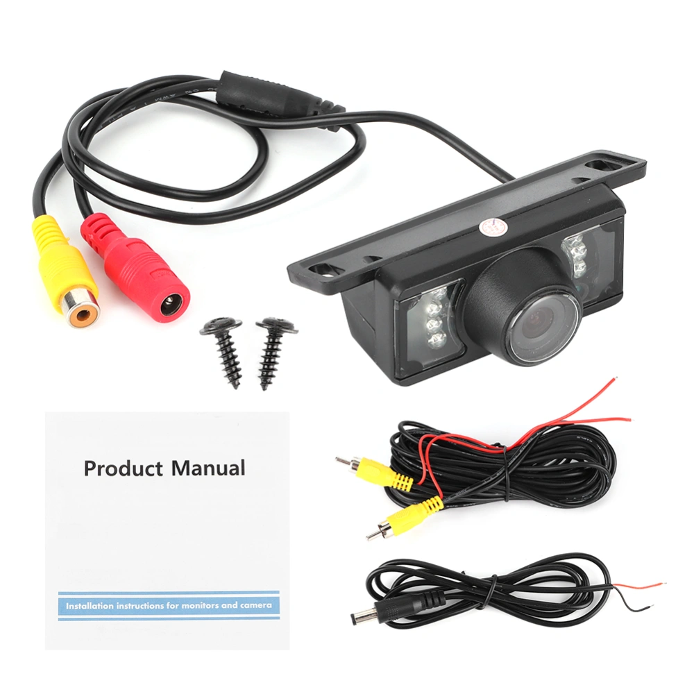 Car View Rear Camera 7LED Night Vision CCD Waterproof Short Plate Reversing Parking Monitor Universal