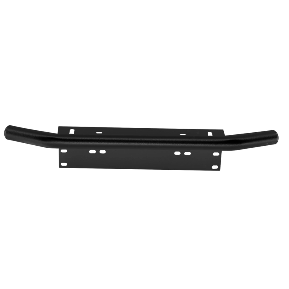 Universal Aluminum Alloy Front Bumper License Plate Holder Bull Bar Mount Bracket Offroad Light BarBlack