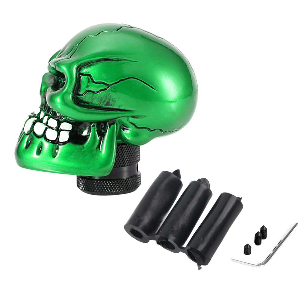 Skeleton Skull Head Car Modified Gear Shift Knob Stick Lever Shifter Universal Green