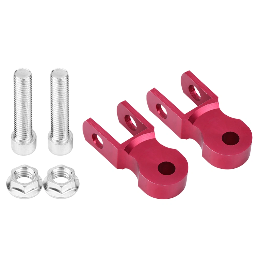 BuyWeek 2pcs Universal Motorcycle Damping Heighten Device Shock Absorbers 5cm Chassis Red (w/ Screw)