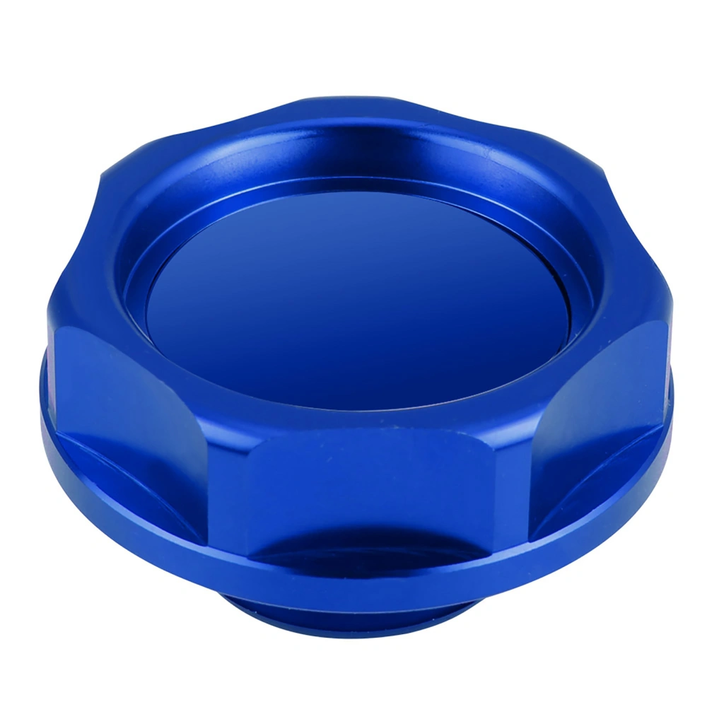 Aluminium Alloy Oil Filler Cover Engine Fuel Tank Cap for Car (Blue)