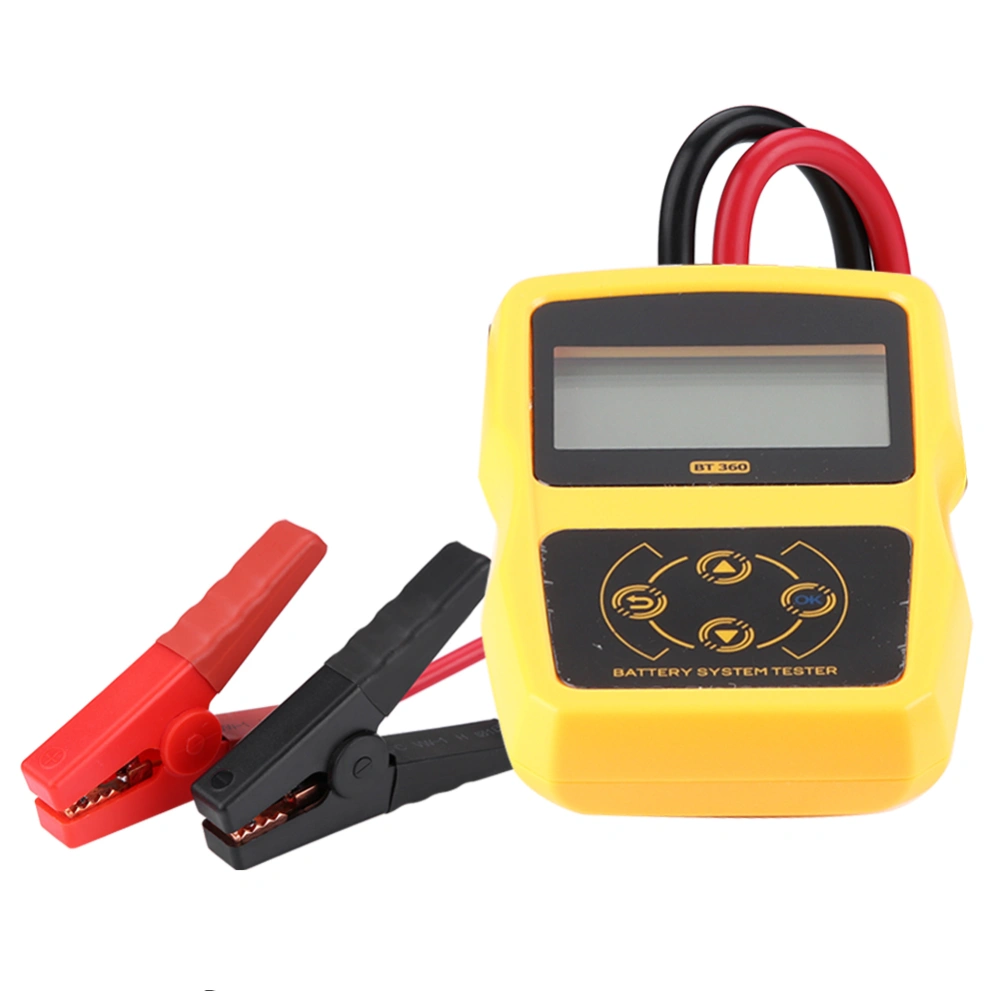 12V BT-360 Automotive Load Battery System Tester Digital Analyzer Cell Test Tool Multi language