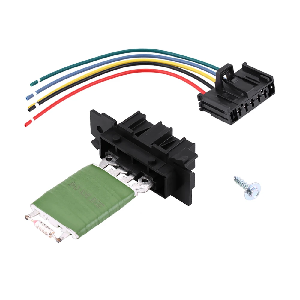 Heater Motor Blower Fan Resistor with Wiring Repair Plug Harness for Fiat Grande Punto Qubo