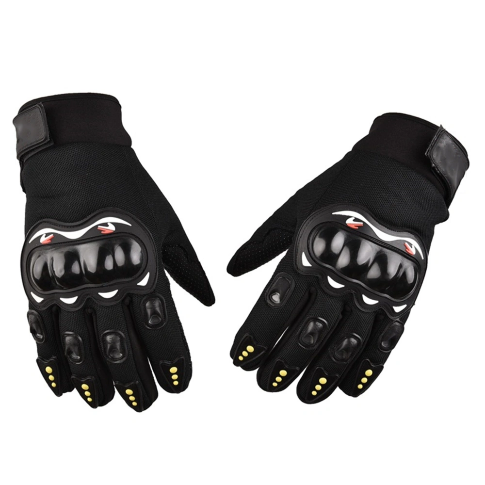 Motorcycle Gloves Touchscreen Hard Knuckle Powersports Racing Gloves for Mountaineering Cycling Aerobics Black