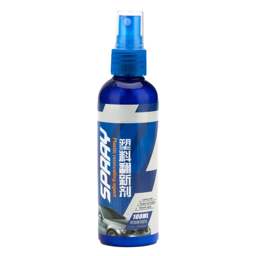 BuyWeek Car Dashboard Restoration Liquid Plastic Retreading Agent Spray for Door Panel Steering Wheel BumperPlastic Reconditioning Agent