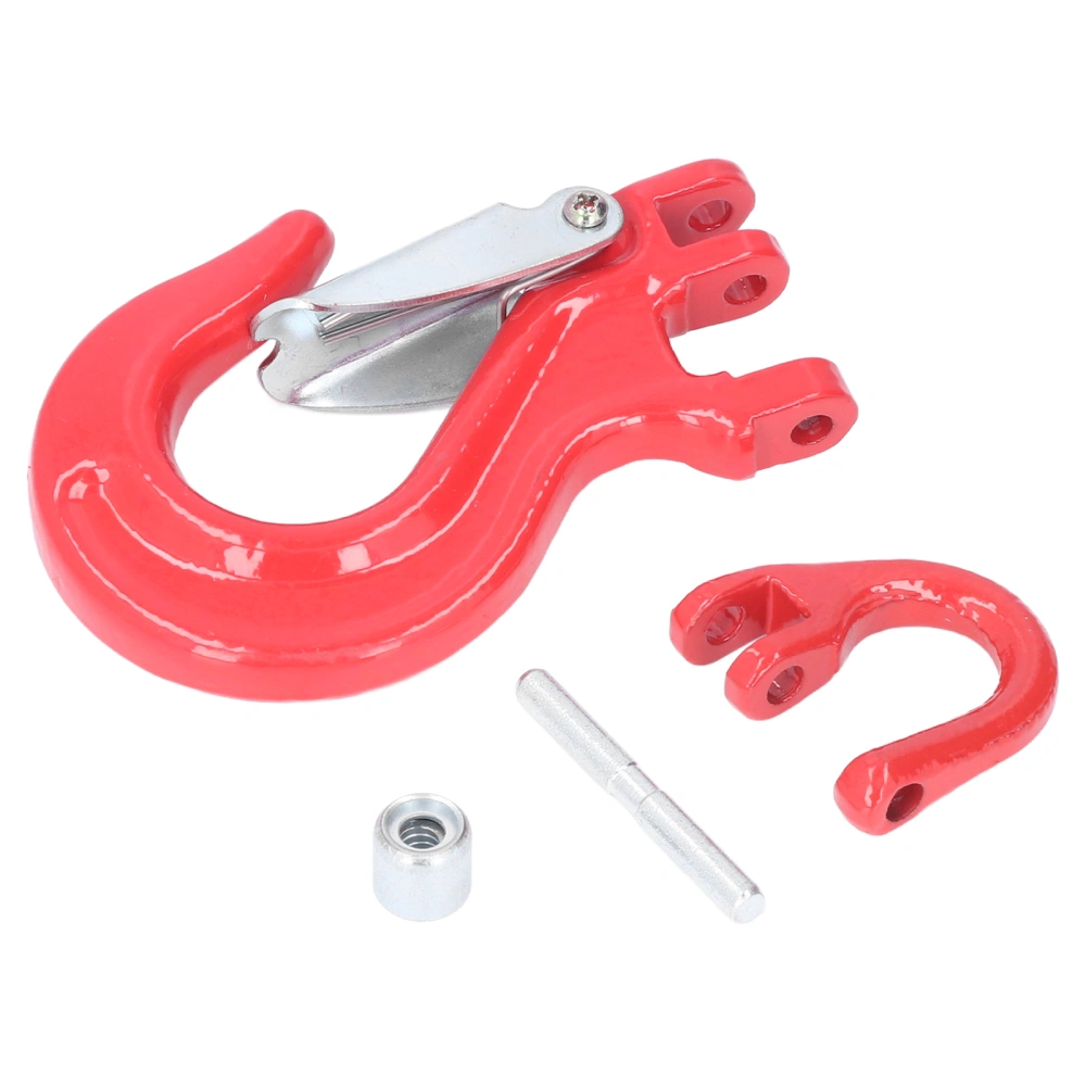 Winch Trailer Clevis Hook Red 2T Loading 80 Steel Universal with Safety Latch Heavy Duty