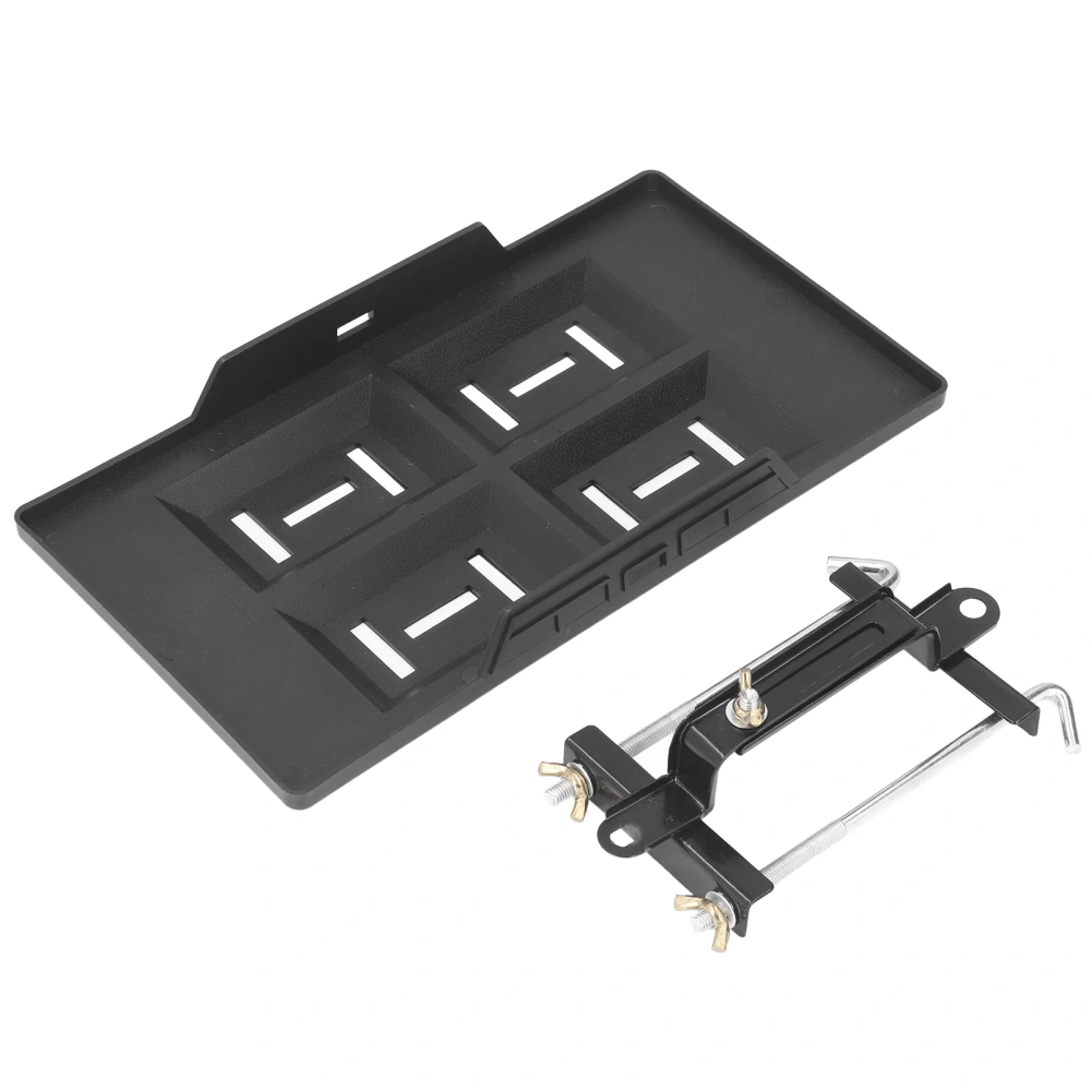 Car Battery Hold Down Tray Bracket Kit Height Adjustable Black Sturdy Steady Universal