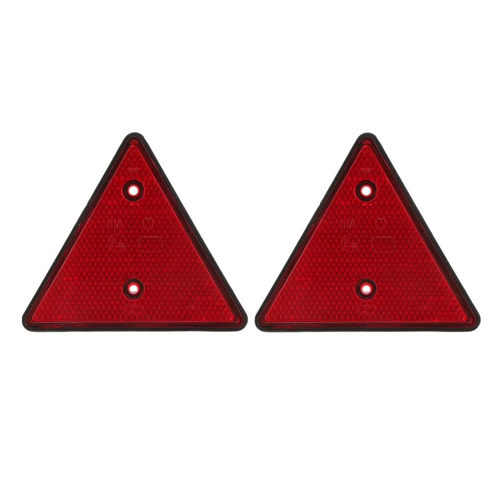 BuyWeek 2Pcs Truck Red Reflector Waterproof Reflector with Double Hole for Trailer Caravan Motorhome