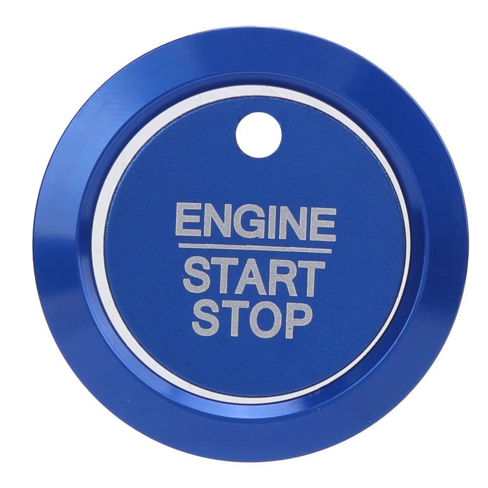 Engine Ignition Start Stop Button Cover Ring Blue Replacement for Ford F-150 2016-2019