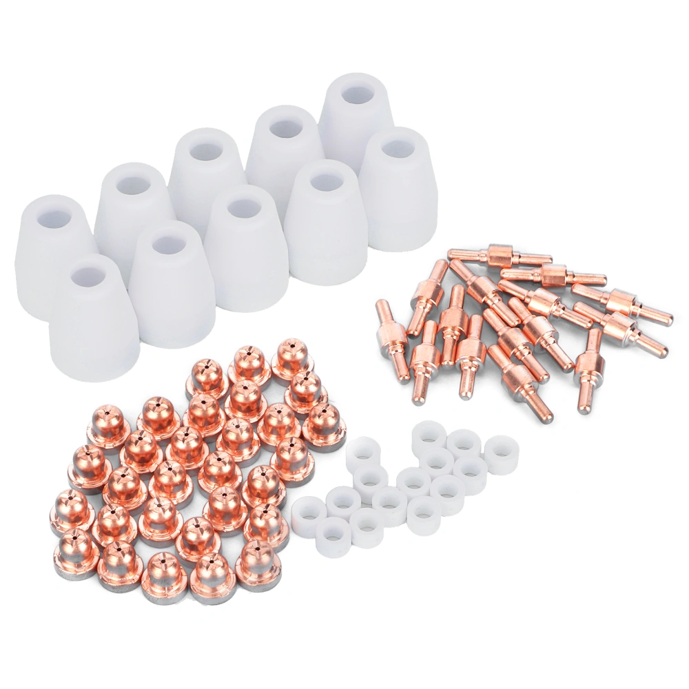 70Pcs Consumables Electrode Tips Nozzle Plasma Cutter for PT‑31 LG‑40 CUT40 CUT50 Cutting Torch