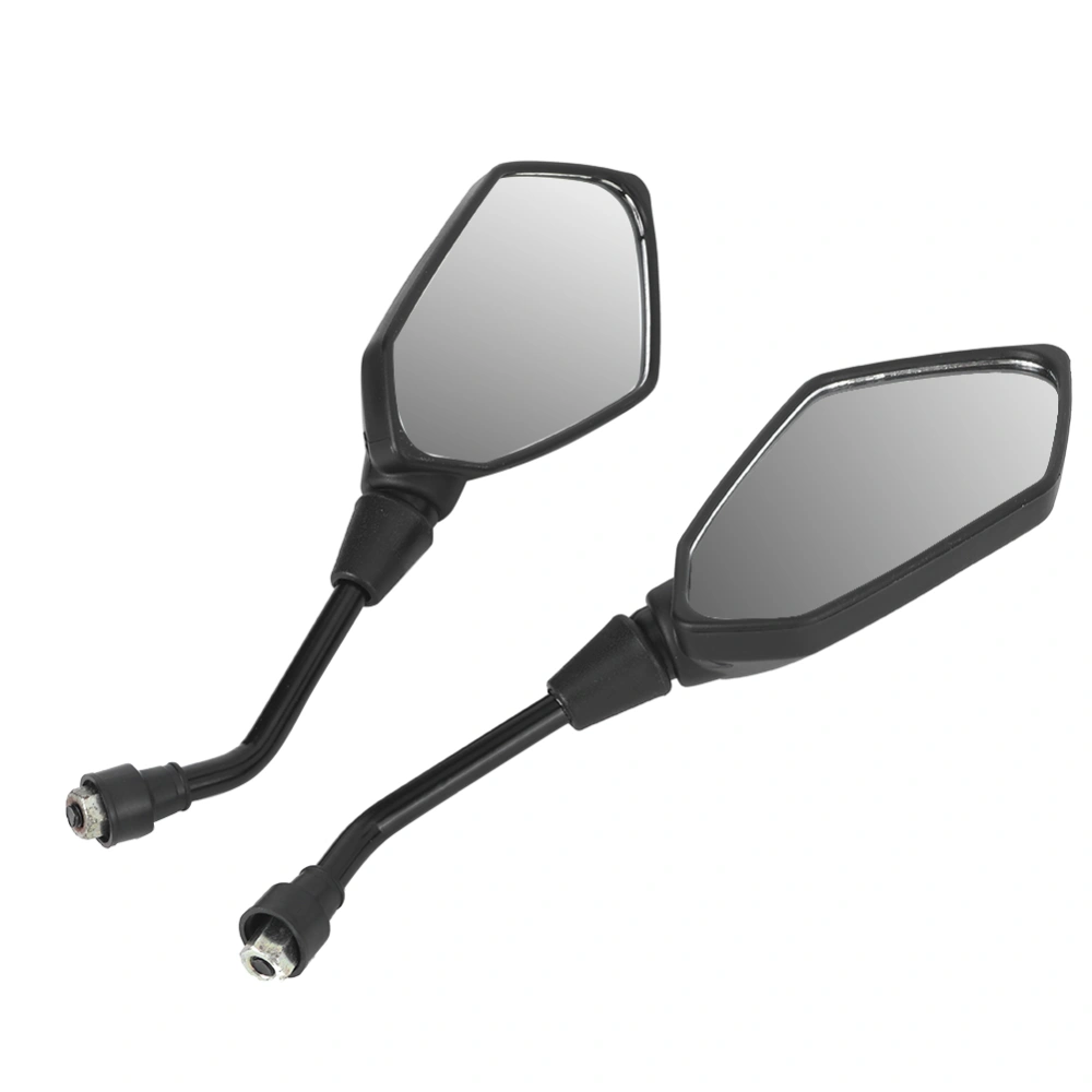 Pair of Motorcycle Modification Universal Rearview Wing Mirror Motorbike Accessory Black8mm