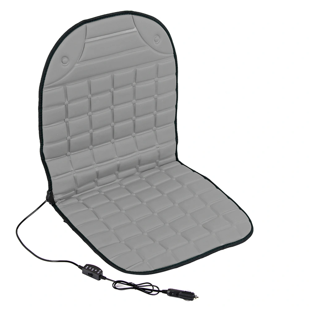 Thickening Heated Car Single Seat Cushion Chair Heating Pad 12VGray