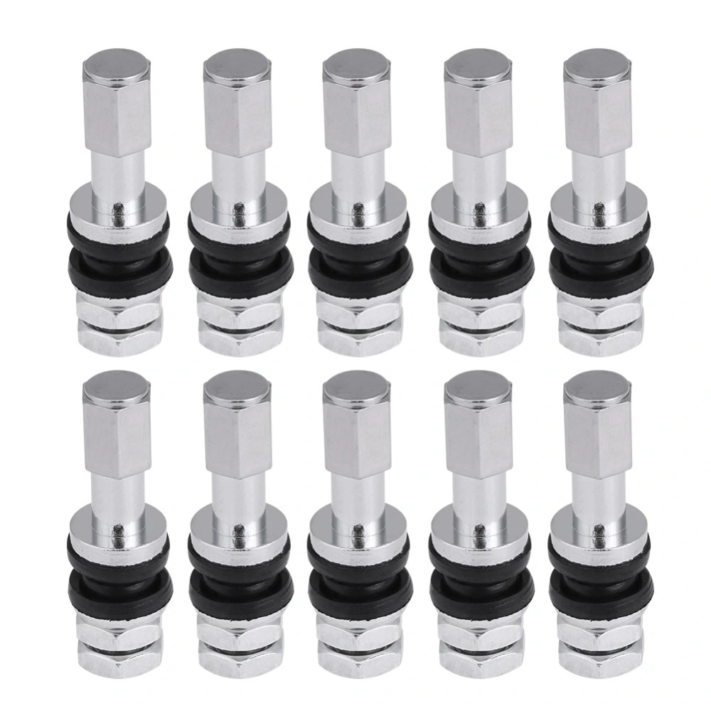 10pcs TR43E Metal Car Truck Motorcycle Tubeless Tire Tyre Valve Stems with Dust Cap