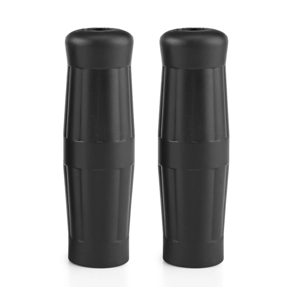 1 Pair 1"-7/8" Universal Motorcycle Bike Vintage Classic Handlebar Hand Grips Bar Black