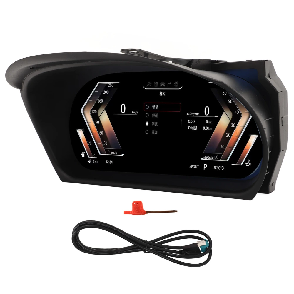 10 Inch Car Digital Cluster Instrument LCD Dashboard Speedmeters Display Dash Monitor for 3 Series E90 E91 E92 E93