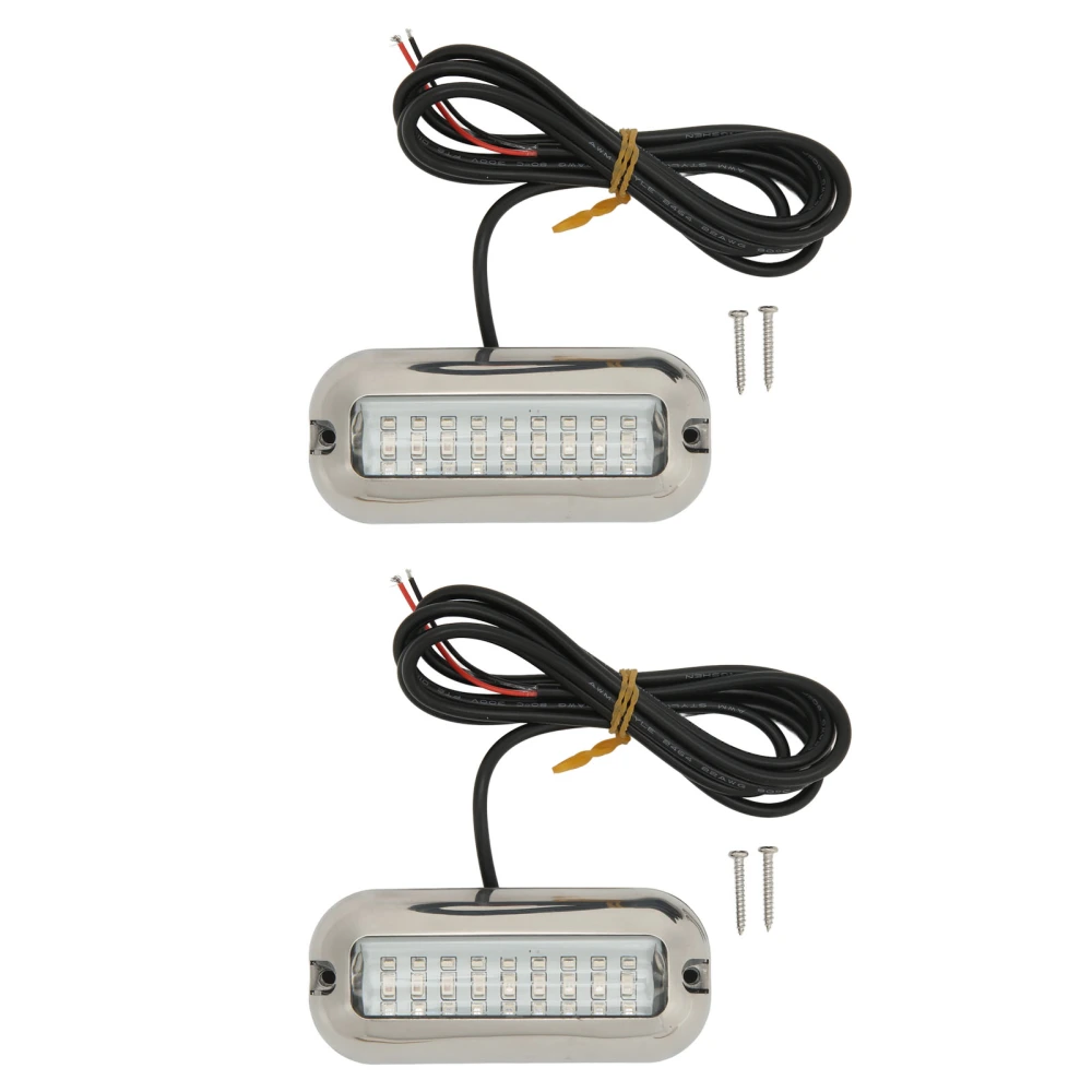 2 Pcs Marine Led Lights 3.5W Waterproof Transom Boat Underwater Submersible Lamp