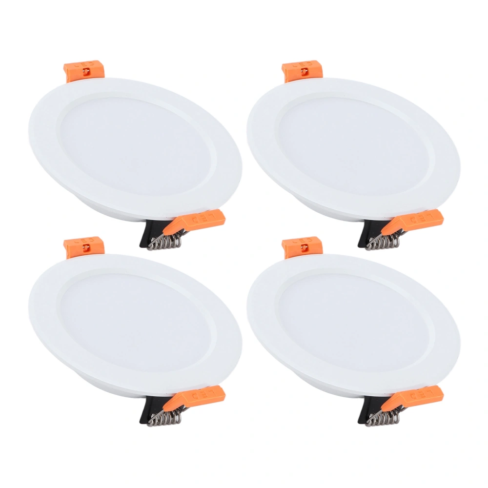 4pcs 4in RV Ceiling Dome Light 300LM 6000K Round Downlight Car Interior Lighting White for Caravan Yacht DC 12V 3W