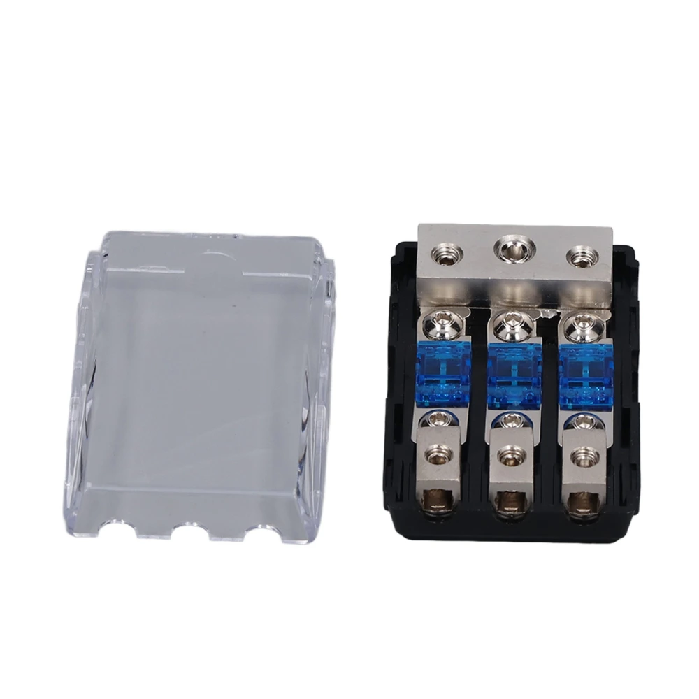 1 In 3 Ways Out ANL Fuse Holder Audio Amplifier Fuse Holder 60A Fuse Distribution Block for Car