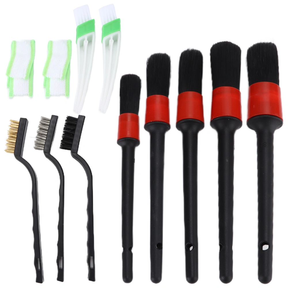 12pcs Car Detailing Brushes Auto Wheel Cleaning Tool Kit for Interior Exterior Dashboard Seat