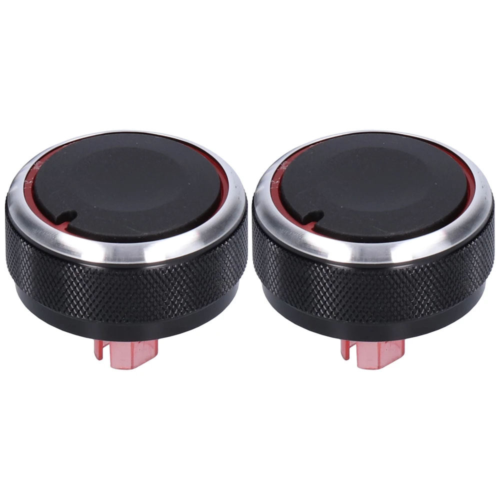 2pcs Air Conditioning Knob Aluminum Alloy Replacement for Kia RIO K2 KX ROCSS 2017‑2019