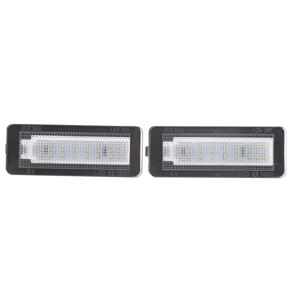 Pair LED License Number Plate Light Fit for BENZ Smart Fortwo Cabriolet/Coupe/Convertible