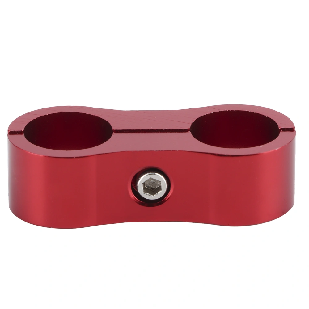 BuyWeek 6AN Hose Separator Clamp Divider Clip Aluminum Alloy Fitting Bracket for Fuel/Oil/Brake/Gas LineRed