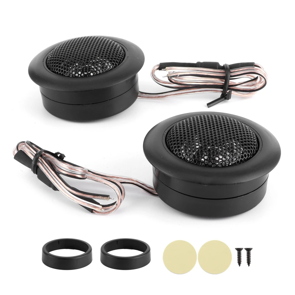 BuyWeek 2Pcs Car Speakers Tweeter120W High‑Power Universal Small Audio Music Player 2k~22kHz