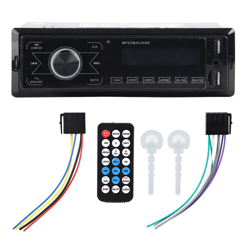 Car MP3 Player Dual USB Bluetooth Stereo Audio Radio Touch Screen Colorful Lights Entertainment System