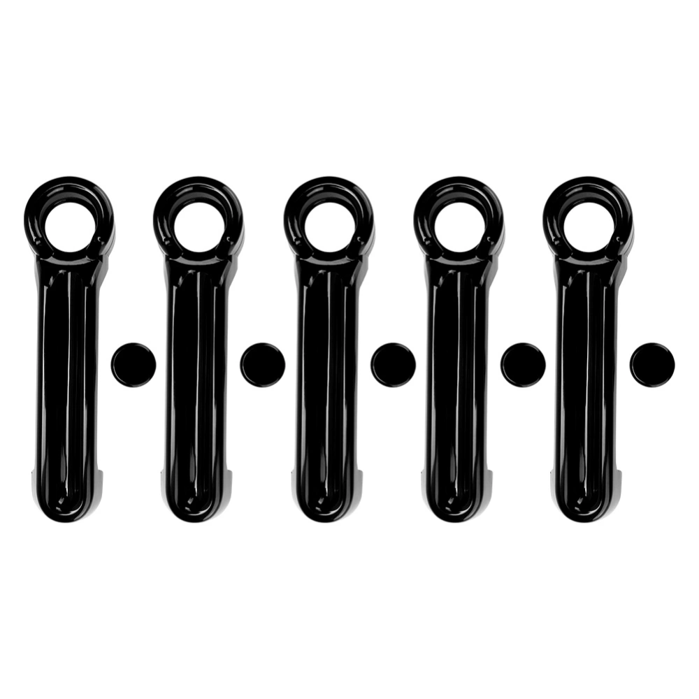 10pcs ABS Car Exterior Door Handle Cover Trim Fits for Jeep Wrangler JK 07-17Black