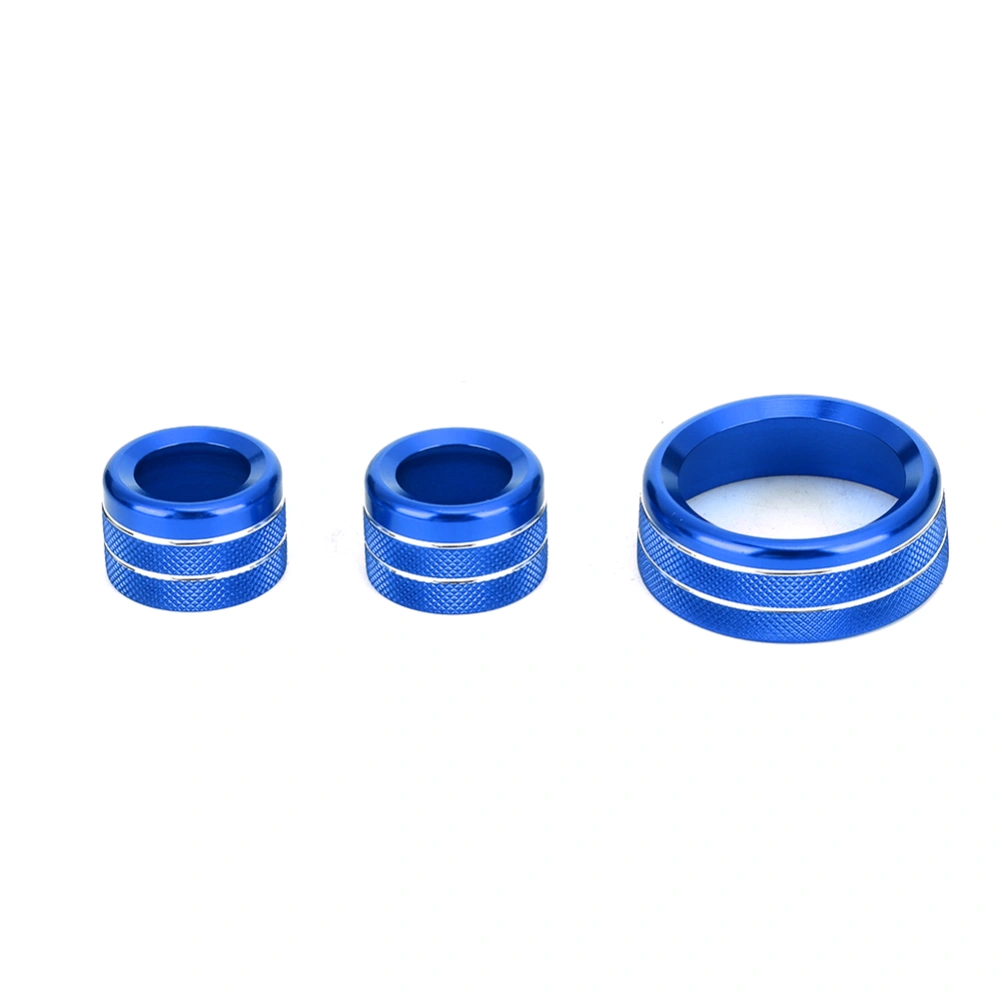 BuyWeek 3pcs Left Drive Air Conditioning Knobs Circle Trim Fit for X1 2013-2015Blue