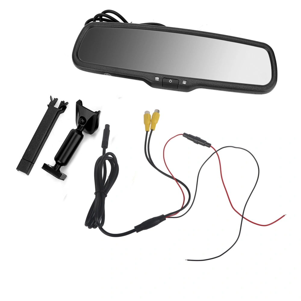 4.3inch Car Rearview Mirror Auto Dimming Monitor With Bracket Black