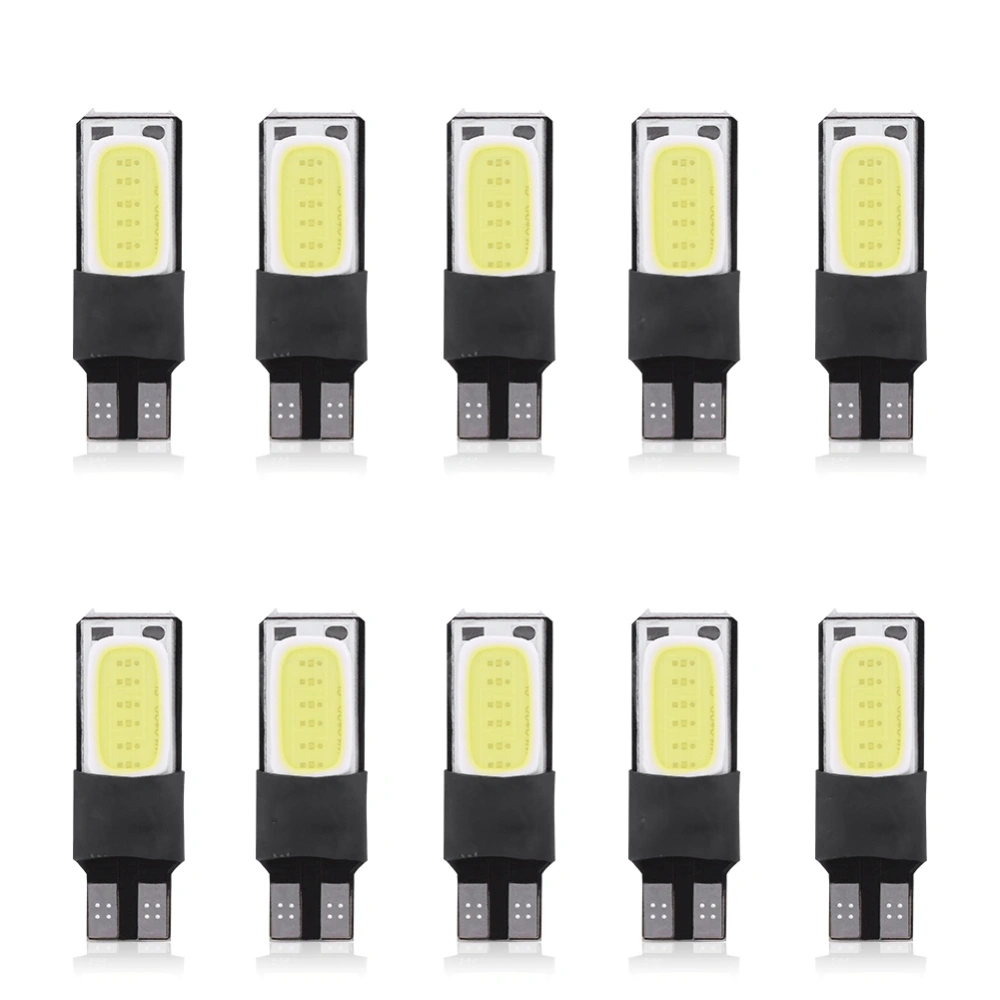 10pcs T10 W5W 6SMD Car LED Bulb Canbus Error Free COB Side Signal Plate Lights White Light