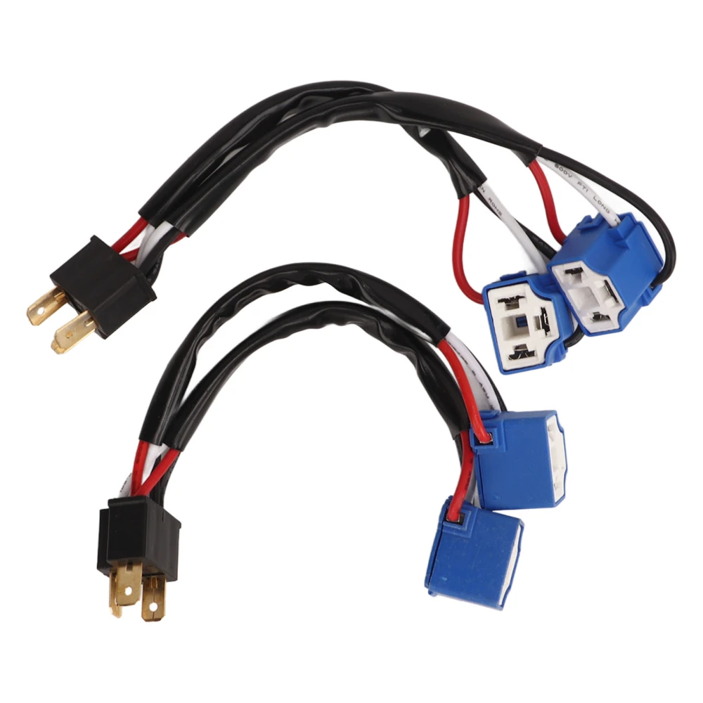 2 Pcs H4 9003 Wire Harness Sockets Male to Female 2 Way Splitter Wiring Harness for Truck Pickup LED Wire Cable Plug