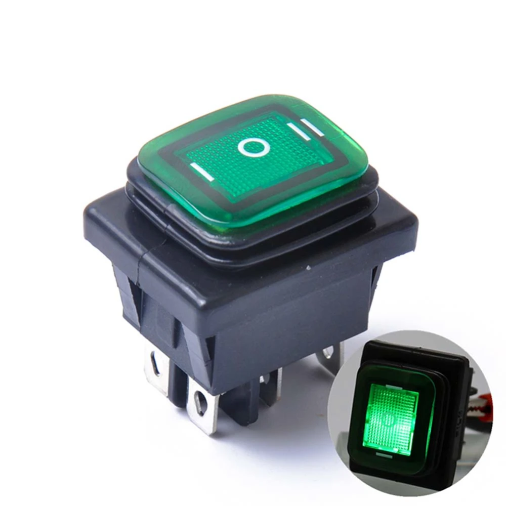 On Off On 6 Pin 12V Car Boat LED Light Rocker Toggle Switch Latching Waterproof Switch