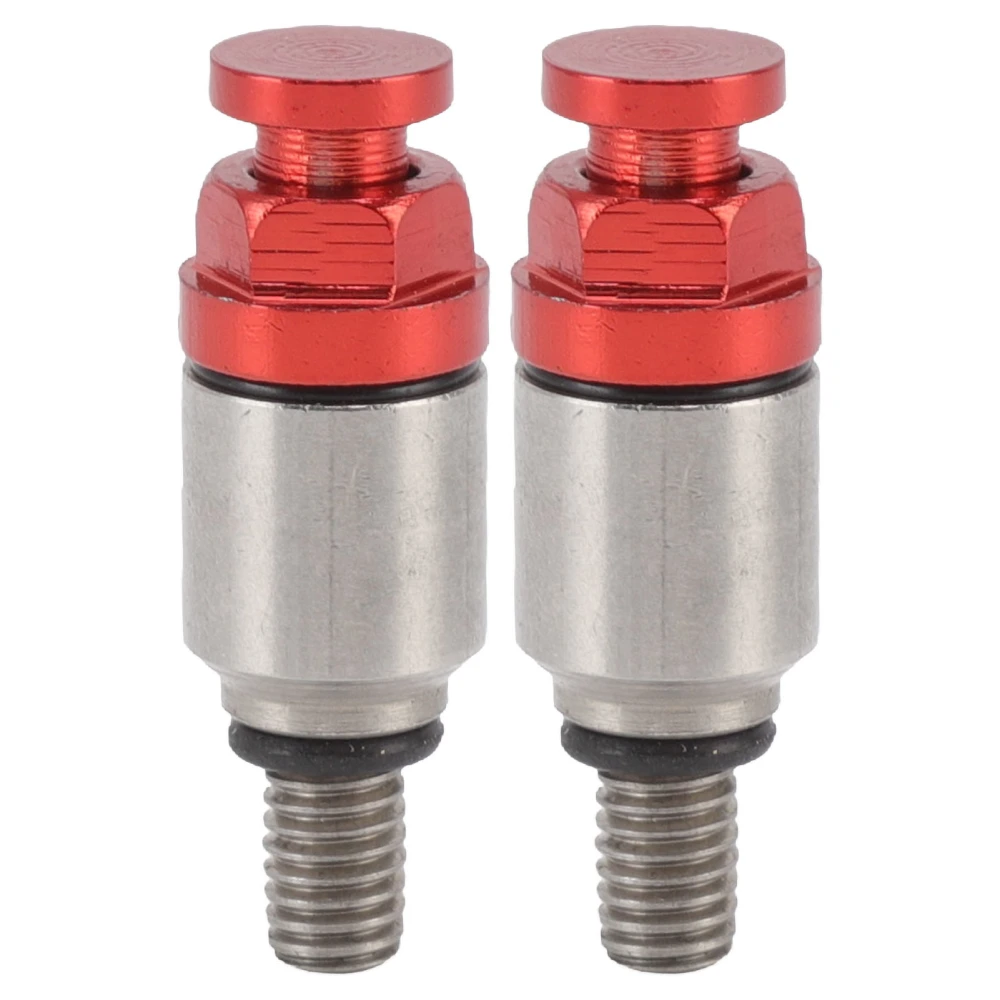 2pcs M5x0.8 Aluminium Alloy Fork Air Bleeder Pressure Relief Valve Replacement for CRF150R CR125R CR250R CRF250R Red