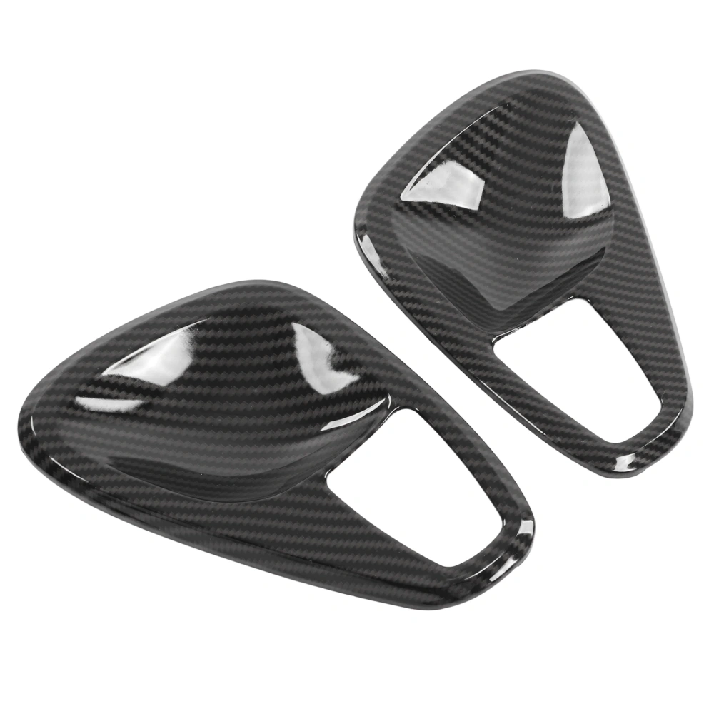 Interior Door Handle Bowl Cover Trim Carbon Fiber Style Replacement for Smart Fortwo W451 Facelift 2011‑2014