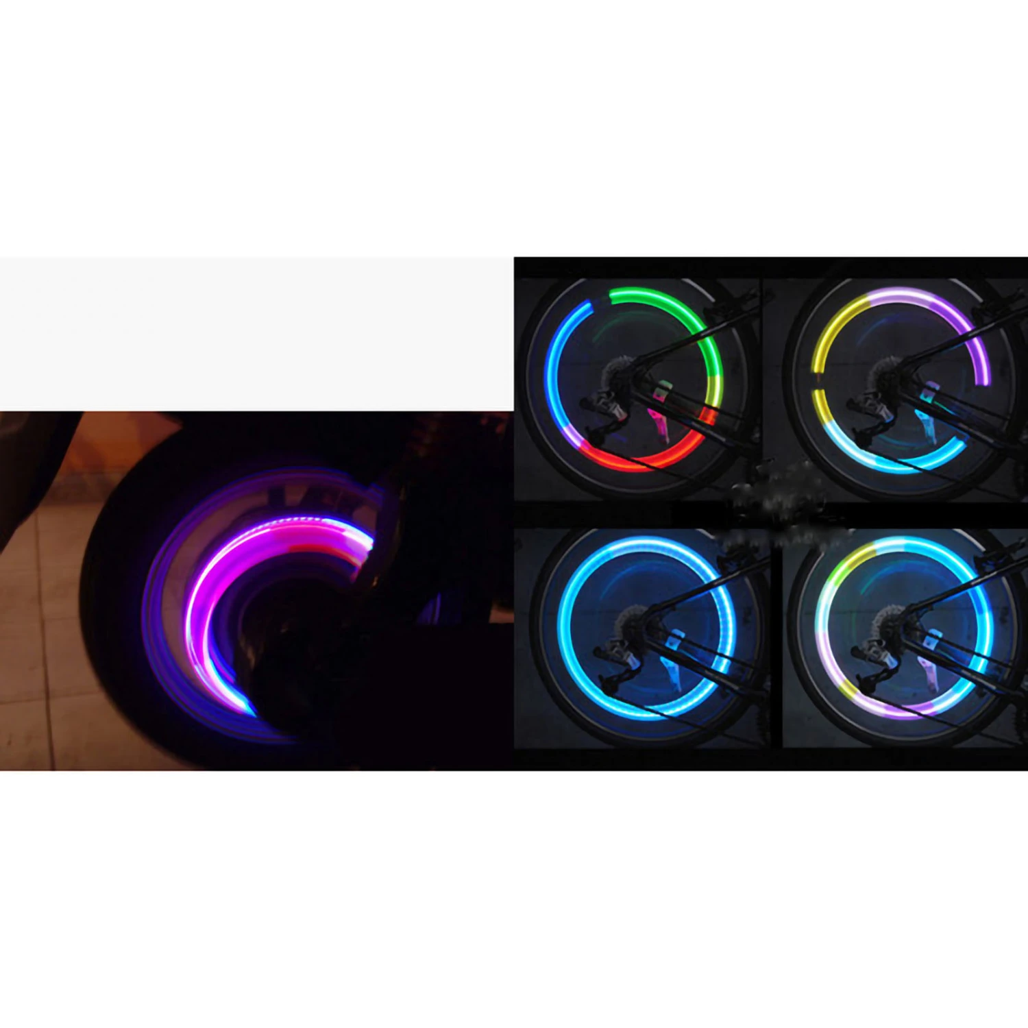 LED Flash Tire Light Waterproof 12V Universal Decorative Wheel Valve Stem Lamp for Car Bike MotorcycleColorful