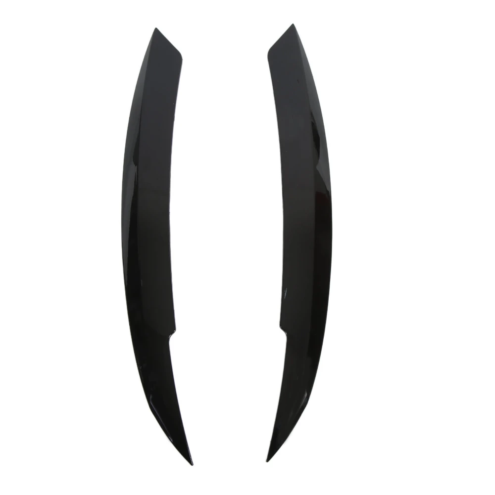 Car Headlight Eyebrow Eyelid Cover Trim Glossy Black Replacement for MK6 Sagitar NCS 2010‑2018