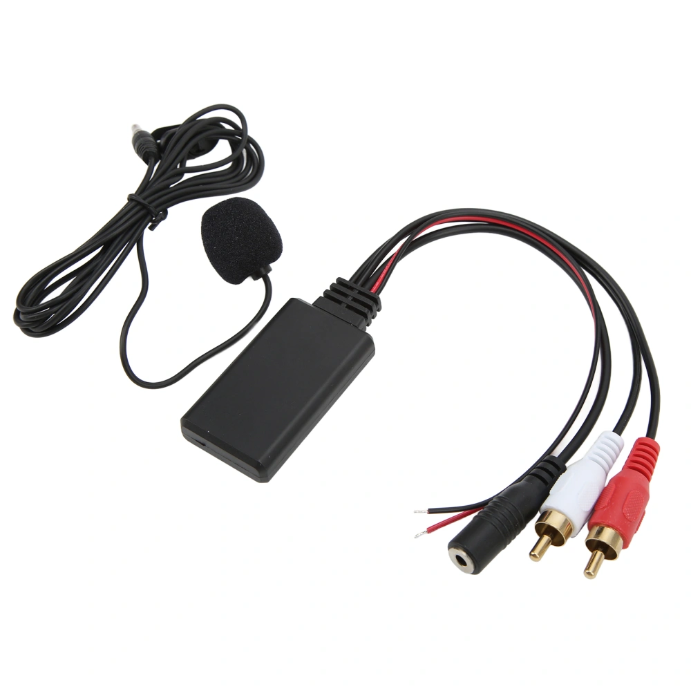 Car Bluetooth AUX IN Cable Adapter Wireless Hands Free Call Microphone for Pioneer with 2RCA Audio Port