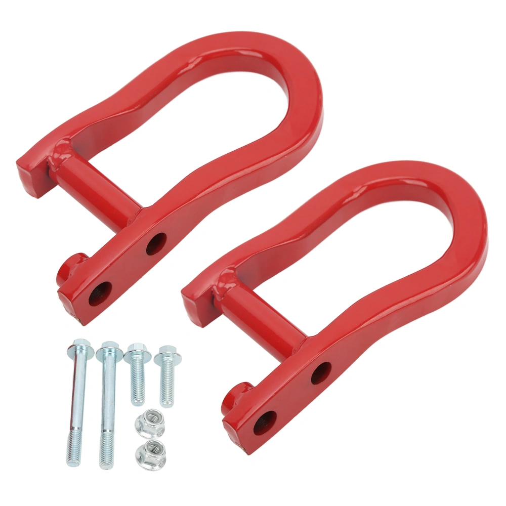 2pcs Car Front Bumper Tow Hooks Shackles 84192871 Replacement for GMC Sierra 1500 2007‑2018Red