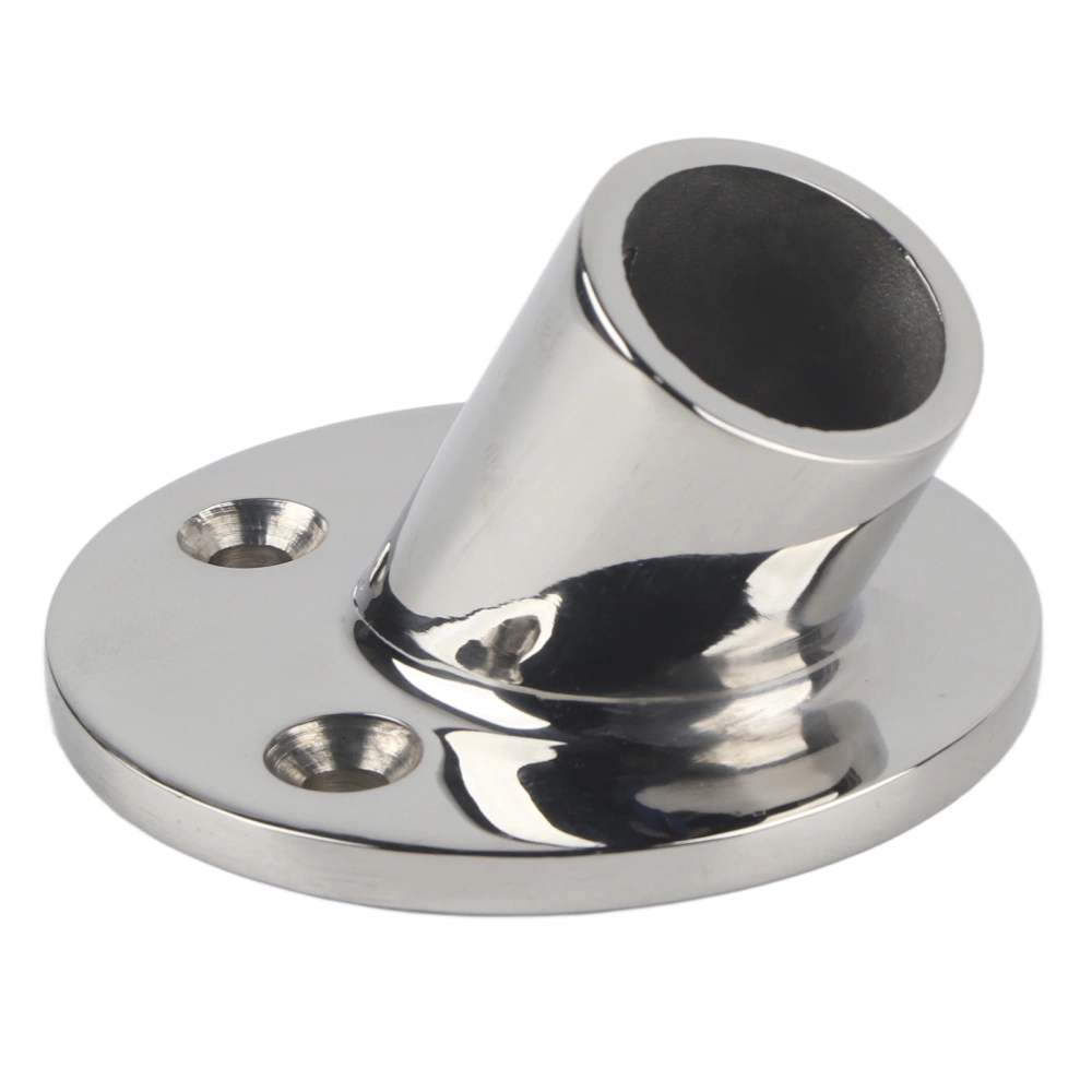 0.9in Round Hand Rail Base 60 Degree Fitting 316 Stainless Steel Hardware for Marine Boat