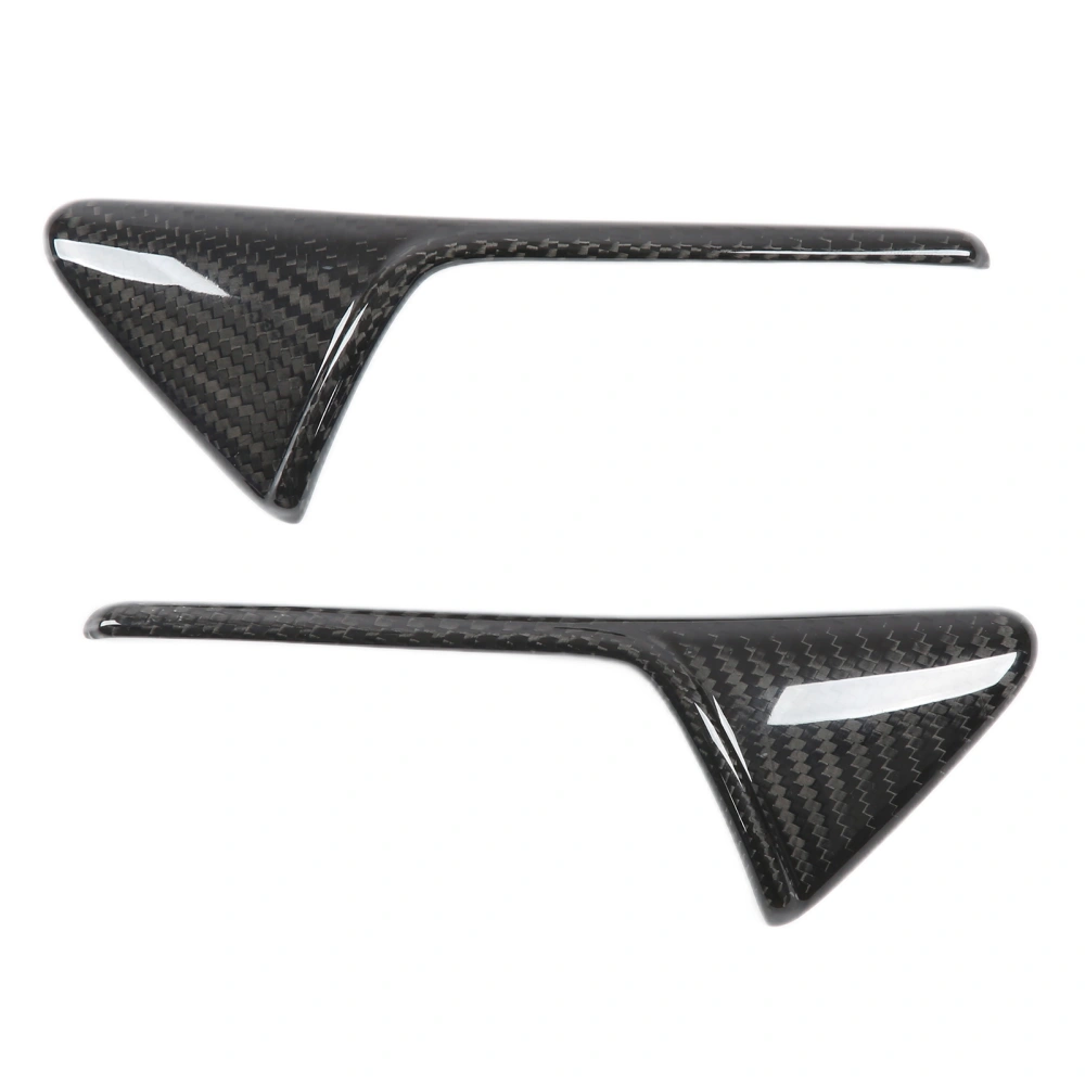 1 Pair Side Camera Vent Cover Trim Real Carbon Fiber Decor Replacement for Tesla Model 3 Model Y Glossy